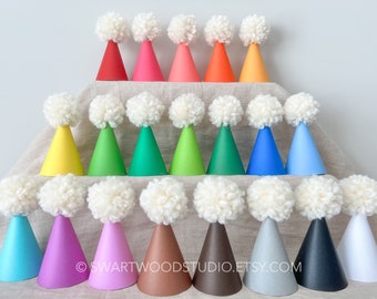 Pom Party Hat - Primary Rainbow Collection