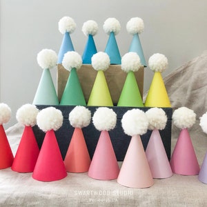 Pom Party Hat - Pastel Rainbow Collection