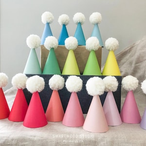 Pom Party Hat - Pastel Rainbow Collection