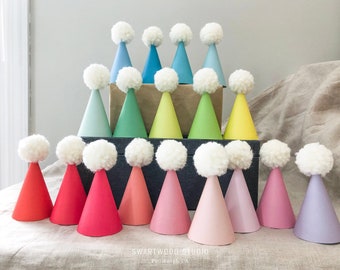 Pom Party Hat - Pastel Rainbow Collection