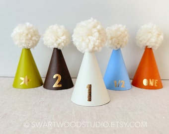 Pom Party Hat - Size Small GOLD Monogram Personalized Collection