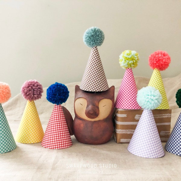 Pom Party Hat - Gingham Collection