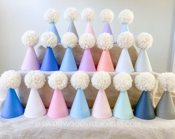 Pom Party Hat - Cool Rainbow Collection