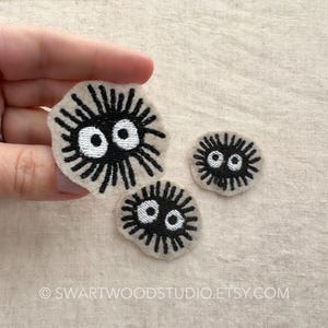 Good luck Soot Sprite inspired by My Neighbor Totoro Embroidered Decorative Iron On Patch bild 5