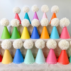 Pom Party Hat Bright Rainbow Collection image 1