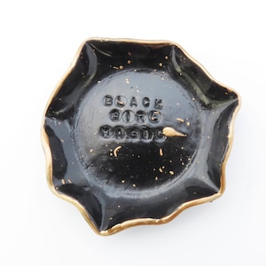 Black Girl Magic Series Jewelry Dishes - Black and Copper - Black Girl Magic / Beautifully Melaninated / Black Beauty - Gift for Her