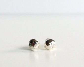 Sterling Silver Pebble Earrings | Pebble Ball Stud Earrings | Minimalist Earrings | Minimalist Jewelry | Dainty Earrings | Earrings Gifts