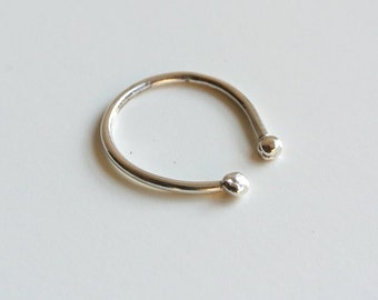 Sterling Silver Stacking Ball Rings | Ring Band | Minimalist | Everyday Rings | Hammered Rings | Skinny Ring | Gift for Her