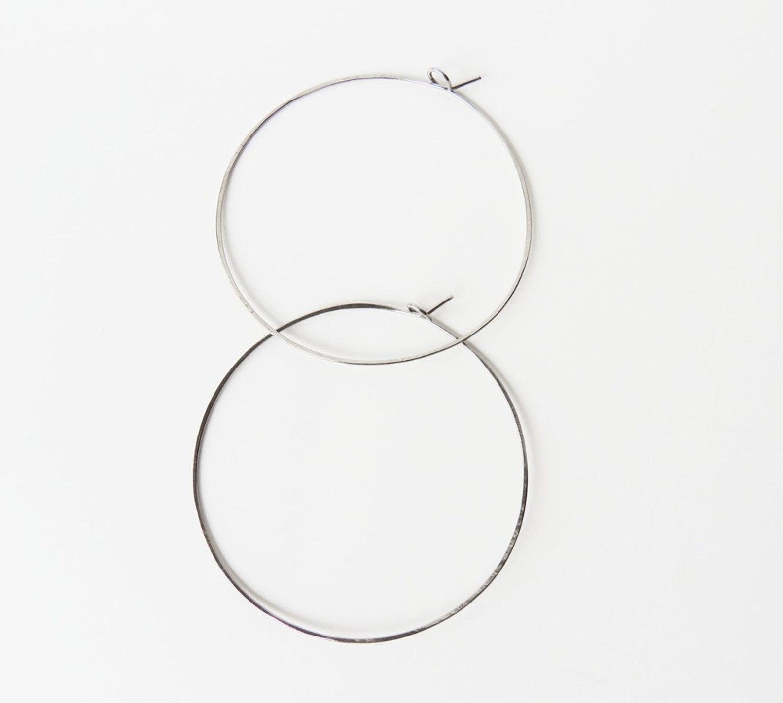 Large Titanium Hoop Earrings 2 1/4 Wide Nickel Free Etsy
