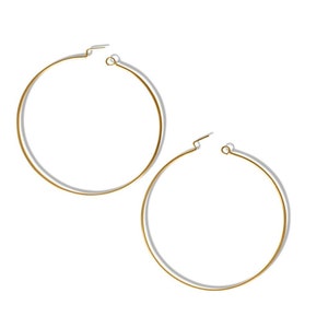 14k Gold Filled Large Hoop Earrings Large, Big Hoops, Nickel Free, Hypoallergenic Jewelry
