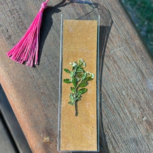 Lesezeichen, Lesezeichen gepresste Blume, Getrocknete Blume Lesezeichen, Lesezeichen mit Quaste, Lesezeichen für Sie, Geschenk für Sie, Buch Accessoire, handgemacht
