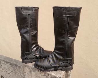 Botas de disfraz de Boba Fett de cuero negro / Botas mandalorianas