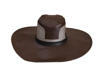 Handmade Leather Cad Bane Hat, Bounty Hunter Cosplay Accessory
