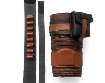 Star Wars Mandalorian Leg Armour Package Men Cosplay Costume Cover Handmade  Handcrafted , Right/Left Real Leather Leg