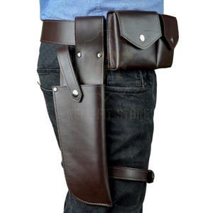 Axe Woves-inspirerat läderhölsterbälte, Mandalorian Cosplay-kostym bild 2