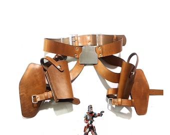 Star Wars Bad Batch Leather Belt | Cosplay Double Holster
