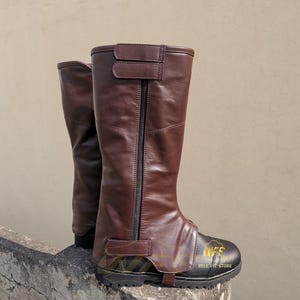 Leren hoes boba fett-laarzen | Nieuw boek met geïnspireerde boba fett-kostuumschoenenhoes | Leren Mandalorian-laarzen voor heren