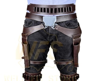 Cinturón de cuero Cad Bane hecho a mano, Star Wars Full Rig