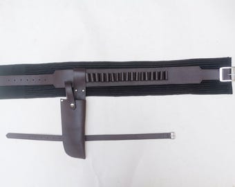 Cinturón de cuero genuino de Boba Fett, disfraz de cosplay de Mandalorian, bandolera ajustable