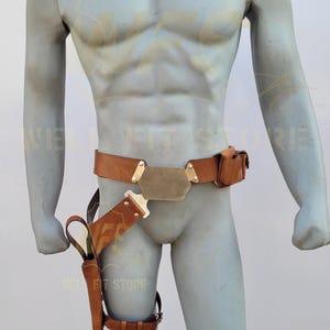 Han Solo ROTJ  Belt Inspired Corellian Smuggler Holster -ROTJ ,Cosplay Costume  Leather Belt ,Han Solo Fan,Cosplay Han Solo DL-44 Blaster