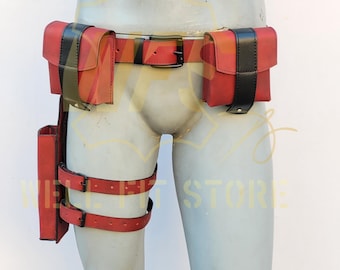 Cinturón de cosplay de Daredevil, fundas de cuero, funda de Billy Club