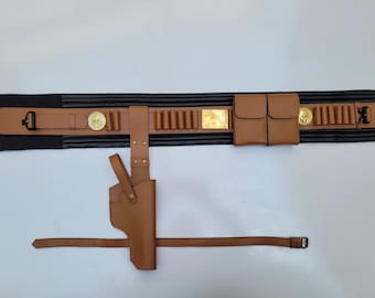 Cinturón/funda y bolsas de cuero para cosplay inspirados en Boba Fett