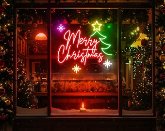 Merry Christmas Neon Sign, Holiday LED Wall Light, Xmas Party Decoration, Christmas Gifts for Family, Festive Wall Art, Custom Neon Sign