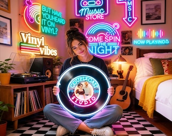 Custom Retro Music Neon Sign, Music Zone Decor, Vinyl Record Sign, DJ Studio Light, Music Wall Art, But Have You Heart It On Vinyl LED Sign