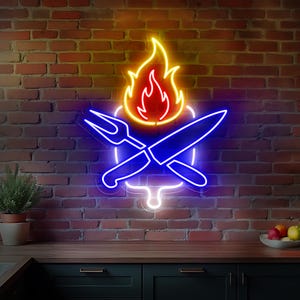 Insegna al neon per barbecue, luce da parete a LED per barbecue, luce a LED per barbecue, insegna al neon per barbecue in giardino, luce a LED per caverna dell&#39;uomo, arte murale per cucina, insegna al neon personalizzata