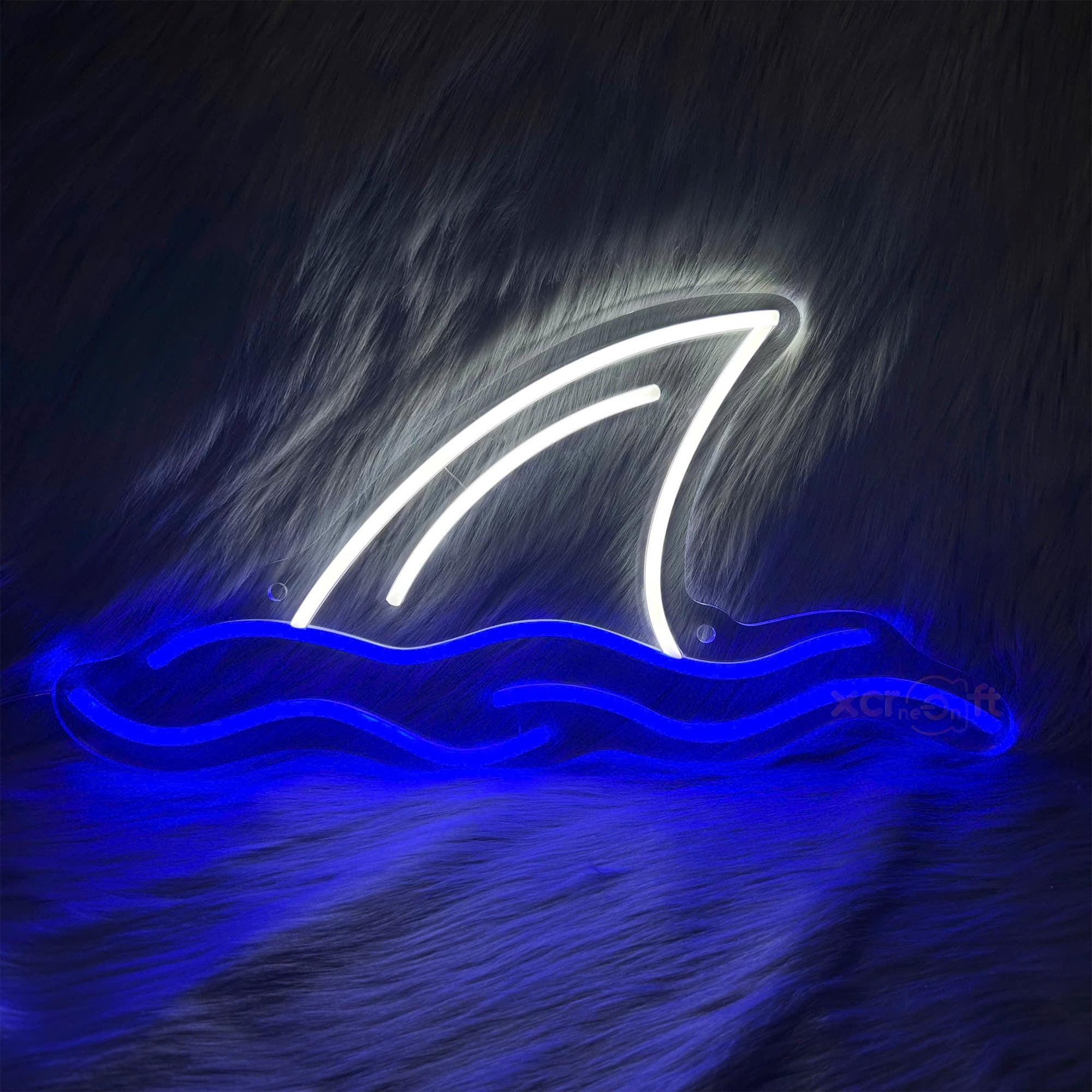Shark Led Sign Shark Fin Neon Sign, Shark Led Sign, Sea Animal Neon Sign, Shark Wall ...