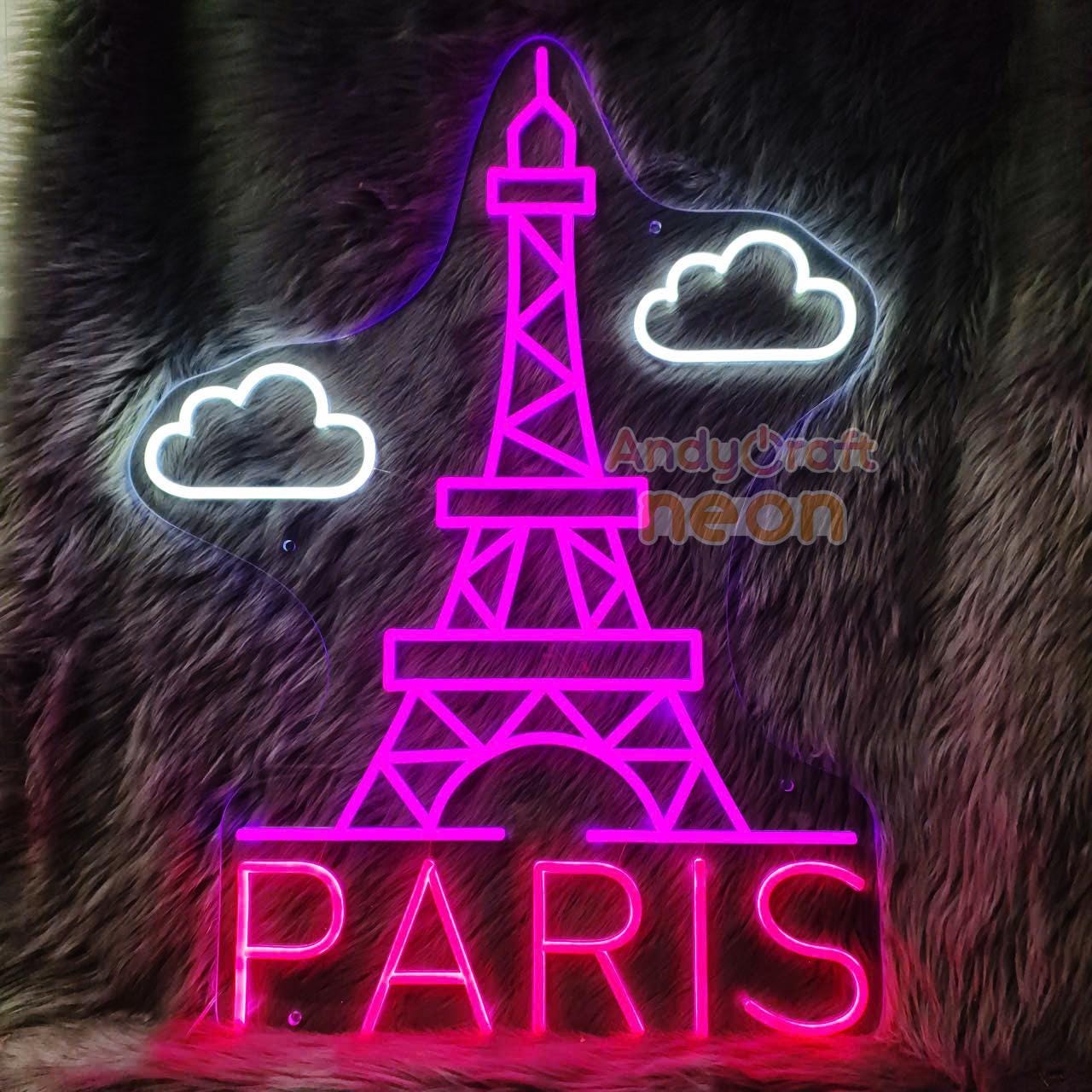 ネオン管（本物）PARISエッフェル塔 ネオン管（本物）PARISエッフェル塔 パリのネオンサイン、エッフェル塔