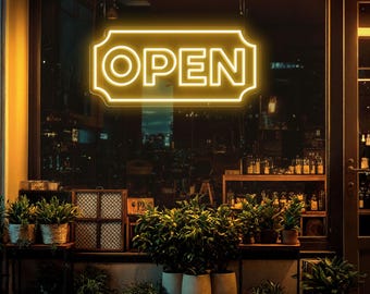 Open Neon Sign,  Business Open Sign, Custom Open Neon Light, Business Decor Sign, We Are Open Led Neon Sign, Open Neon Sign For Store Window