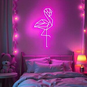 Flamingo Neon Signs Pink Flamingo Signs Batterie Et Usb Led Neon Light Pour Noël Anniversaire