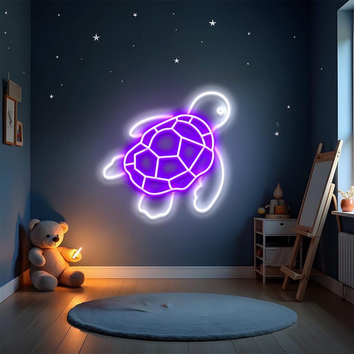 Sea Turtle Neon Sign, Cute Turtle Led Sign, Ocean Lover Neon Gift, Kids ...