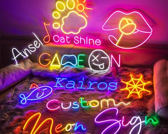 Custom Neon Sign, Personalised Holiday Gifts, Dorm Wall Decor, Bedroom Decor,  Kidroom Decor, Wedding Sign, Unique Wall Art, Gameroom Decor