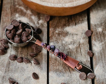 Gifts for Coffee Lovers - Coffee Scoop - Coffee Gifts - Purple Bead Coffee Scoop