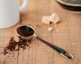 Coffee Scoop - Black and Brown Coffee Scoop - Coffee Pour Over - Coffee Lover Gifts
