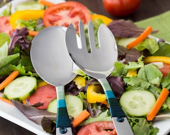 Serving Set - Salad and Paster Serving Set - Hostess Gifts - Mermaid Kitchen Decor