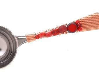 Gifts for Coffee Lovers - Coffee Scoop - Coffee Gifts - Red Bead Coffee Scoop