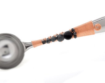 Gifts for Coffee Lovers - Coffee Scoop - Coffee at Home - Black Bead Scoop