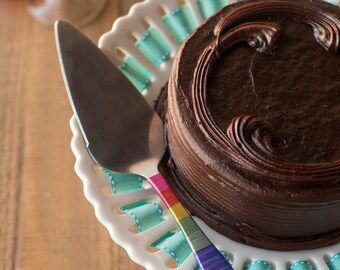 Pie Server - Rainbow Server - Hostesstess Gift - Rainbow Housewarming Gift