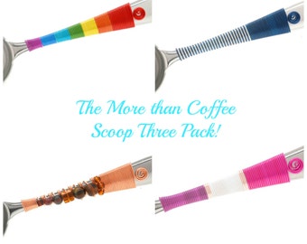 3 Pack Coffee Scoop - Coffee Gifts - Hostess Gifts - Coffee Scoops - Teacher Gifts - Sorority Gifts - Gift Packs - Best Friends Gifts