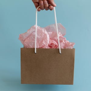 10pcs Pink Horizontal Paper Gift Paper Bags with Cord Handles, Holiday Wrapping for: Presents, Parties, Weddings, Birthdays, Mother&#39;s Day