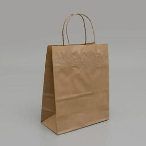 100 sacchetti di carta marrone con intreccio 7,9x3,5x8,6, sacchetti per bomboniere, regali di Natale, sacchetti marroni per bomboniere, sacchetti per abbigliamento
