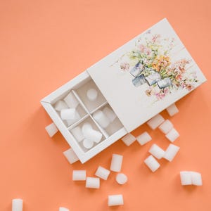Diadozen van 1000 stuks met secties voor snoep, lege kartonnen doos met bloemenprint voor snoep, kartonnen dozen voor chocolade, dozen gebak