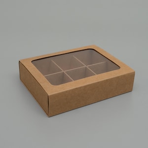 Kartonnen doos voor snoep, lege chocoladedozen voor speciale gelegenheden, ambachtelijke dozen voor chocolade, bruine kartonnen dozen van 10 stuks voor snoep