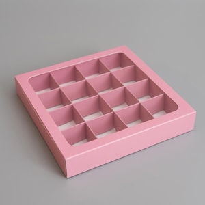 200 stuks presentatiedozen voor chocolaatjes met transparant deksel en secties, verpakking van zoetwaren, verpakkingsdozen voor snoep