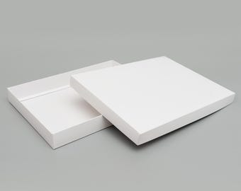White Cardboard Gift Boxes, Gift Boxes with Lid, Gift Boxes in Various Sizes, Presents Boxes for Family, High Quality Gift Box for Holidays