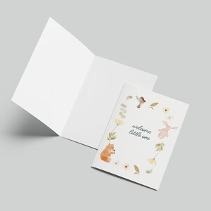Cartão de boas-vindas ao bebê para impressão, cartão de boas-vindas ao bebê, download digital, cartão minimalista.