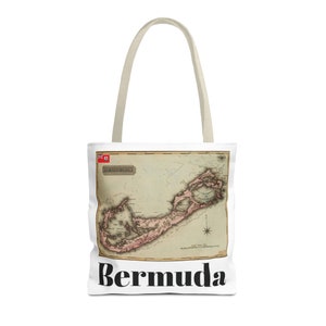 Vintage Bermuda Map from 1823 Tote Bag
